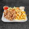 Patat met donner inl knoflook saus