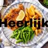 Oerfriet varkenschnitzel sperziebonen rauwkost mayonaise